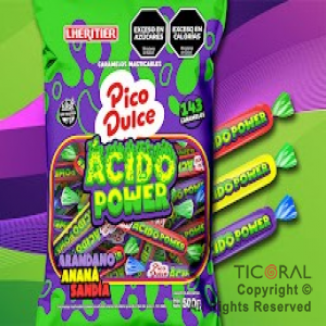 CARAMELO PICO DULCE MASTICABLE ACIDO POWER X 500 GR